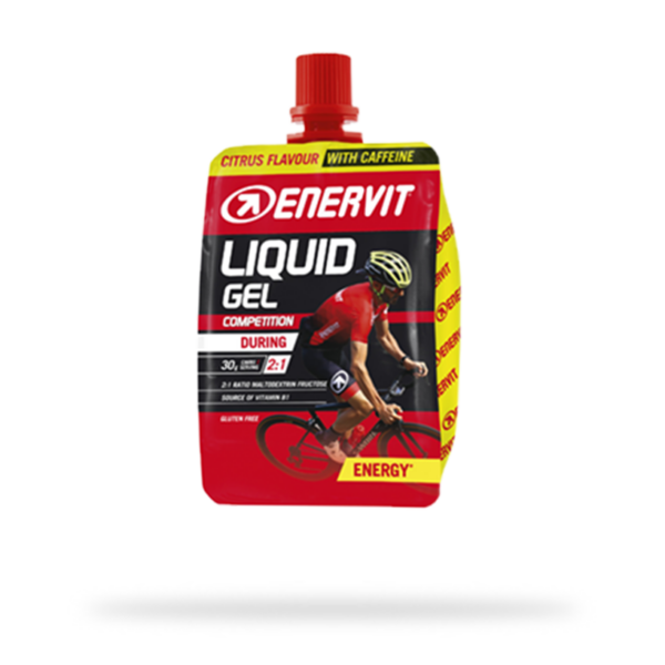 Enervit E.SPORT vedel energiageel (korgiga) 60ml tsitrus