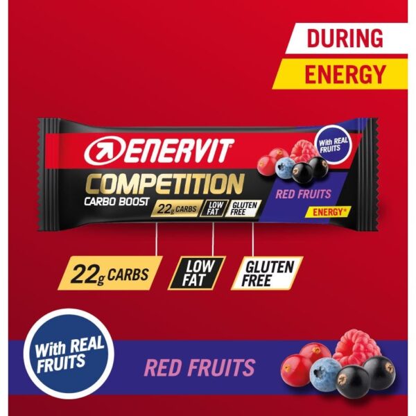 Enervit E.SPORT Competition energiabatoon 30g punased marjad - Image 2