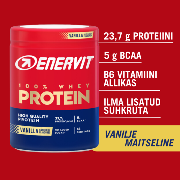 Enervit E.SPORT taastusjoogipulber 100%Whey 420g vanilje - Image 2