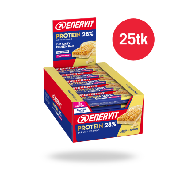 Enervit E.SPORT valgubatoon 40g vanilje-jogurt karp 25tk